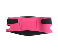 RUNROTOO Bandeau Visage Fin en Polyester Ultrafin pour Soutien Tête et Prévention du Ronflement, Masque Visage Lifting en V pour Double Menton, 1 Pièce Rose