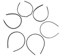 RUNROTOO Bandeaux pour Cheveux en Plastique Noir Élastiques et Adaptés la Forme Tête 6pcs de Femmes pour Appliquer un Masque Facial ou Lors D'activités Équestres