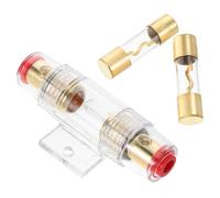 RUNROTOO Bloc de Fusibles Agu 60a pour Système Audio de Voiture, Protection de Courant Boîtier en PC et Alliage de Zinc, Adapté aux Voitures Compactes et Suv