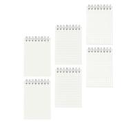 RUNROTOO Bloc-notes à Spirale Blanc 6 Pièces pour Bureau et École, Papier Pp, Design Simple et Plat pour Planification Quotidienne et Hebdomadaire
