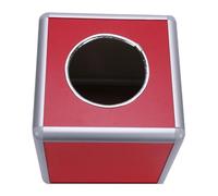 RUNROTOO Boîte à Billets pour Stocker Boules de Tombola Rouge en Alliage D'aluminium Carrée Multifonction Couleur pour Fêtes d'anniversaire et Jeux de Loterie Couleur