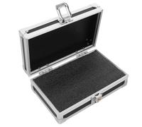 RUNROTOO Boîte à Outils Multifonction en Alliage D'aluminium Noir, Mallette Moderne Verrouillable avec Protection pour Bijoux et Instruments Sensibles en Atelier ou Salon