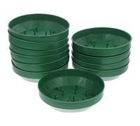 RUNROTOO Bols Ronds en Plastique Vert Lot de 25 Base Solide Réutilisable pour de Table de Mariage pour Fleurs Fraîches pour de Table de Mariage et Compositions Professionnelles