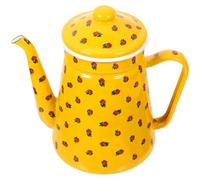 RUNROTOO Bouilloire Émaillée Facile à Remplir Transporter 1,5l Vintage avec Bec Fin pour Préparer Thé à Bureau