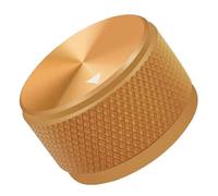 RUNROTOO Bouton de Potentiomètre en Aluminium Doré Moleté Contrôle Précis du Volume Remplacement pour Boutons Usés ou Cassés, Design Moderne et Rotatif pour Guitare et Amplificateur
