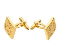RUNROTOO Boutons de Manchette Homme Trèfle en Cuivre Doré, Design Minimaliste Poli Texture Délicate, Maintien Sécurisé pour Événements Professionnels
