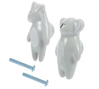 RUNROTOO Boutons de Tiroir Faciles à Installer Lisse Lot de 2 en Céramique D'animaux Cartoon pour Armoires et Tiroirs D'garçon et Filles