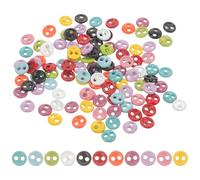 RUNROTOO Boutons en Résine Ronds 4 Mm 100 Pcs pour Vêtements de Poupée à Coudre Accessoires Créatifs Résistants à L'usure Pour Projets DIY