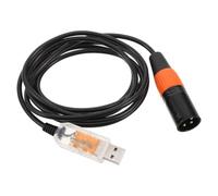 RUNROTOO Câble de Contrôle de Scène Protection Surtensions Tvs USB vers Rs485 Interface Dmx512 Plastique et Métal Longueur 1,8m pour Configurations Événementielles et Spectacles