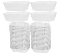 RUNROTOO Caissettes en Papier Ovales pour Cupcakes et Muffins, Lot de 1000 Pièces, Résistantes la Graisse la Chaleur, Papier Alimentaire Blanc, Moules Multifonctions pour Pâtisserie