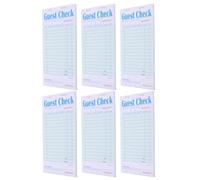 RUNROTOO Carnet de 6 tickets de caisse pour serveurs, 50 feuilles, bloc-notes de service, carnet de tickets de caisse pour serveurs (vert)