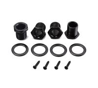 RUNROTOO Chevilles D'accordage avec Vis D'assemblage et Bagues pour Guitare Basse Électrique 4 Cordes 2l2r en Alliage de Zinc Noir Lot de 4 Pièces Pratiques