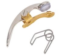 RUNROTOO Clé Watergate Petite Taille pour Trompette Accessoire en Cuivre et Silicone Argenté Outil de Drainage Robuste Compatible Ensemble Montage Drain Trompette pour Réparation et