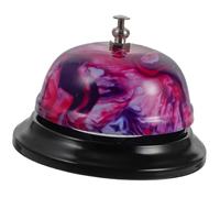 RUNROTOO Cloche de Réception Son Clair et Fort Motif Imprimé Élégant en Métal Sonnette de Service de Bar Plusieurs Styles Cuisine et Accueil D'hôtel Plusieurs Styles