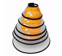 RUNROTOO Collerette de Protection pour Chien et Chat en Plastique Transparent, Longueur Ajustable, Forme Cône Tronqué, pour Cicatrisation Après Opération ou Maladie Peau