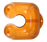 RUNROTOO Conteneur Permanent en PVC Marron Étanche pour Salon de Coiffure Support Épaule Pratique, Bac de Lavage Cheveux Professionnel pour Coiffeurs