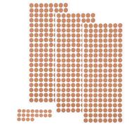 RUNROTOO Cork Adhesive Circles 500pcs (Ø 10mm x 1mm) - Round Self-Stick Pads for Cupboard Doors and Home Use - Shock Absorbing and Thermal Insulation