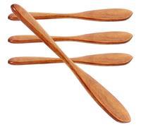 RUNROTOO Couteaux à Beurre pour Tartiner Confiture et Fromage Lot de 4 en Bois Synthétique Outils Cuisine Pratiques Maison Boulangeries