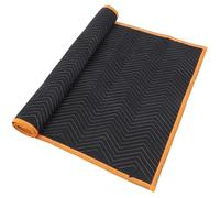 RUNROTOO Couverture de Déménagement Rembourrée en Tissu Non Tissé, Protection Meubles Robuste, Grosse Taille, Noire Bordure Orange, pour Emballage et Transport Meubles, Usage Multi-scènes