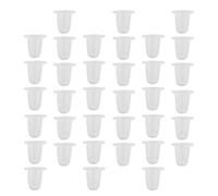 RUNROTOO Demi-coupes en silicone blanc 200 unités, godets souples pour pigments, idéaux pour l'application en atelier de tatouage