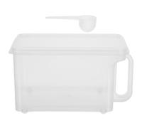 RUNROTOO Distributeur de lessive en poudre : Boîte de rangement pour dosettes de lessive en poudre avec couvercle doseur et compartiment pour feuilles assouplissantes, pour une utilisation