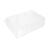 RUNROTOO Distributeur Mural de Masques en Acrylique 3 Compartiments, Porte-masque Robuste et Pratique pour Chercheurs et Professionnels
