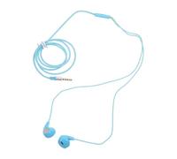 RUNROTOO Écouteurs Intra-Auriculaires Filaires Bleu 3,5mm, avec Microphone | ABS Léger, Contrôle de Lecture Musicale, Appels sans Utilisation des Mains, pour Étudiants et Bureau, Appareils Compatibles