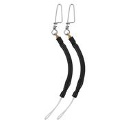 RUNROTOO Élastique de Pêche Noir 2pcs en Latex et Acier Inoxydable, Corde Légère Garantissant Une Opération sous-Marine pour Chasse sous-Marine et Pêche en Haute Mer