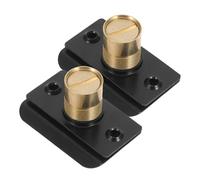 RUNROTOO Ensemble de 2 loquets magnétiques à bille pour porte de placard - Loquet à bille réglable en acier inoxydable avec gâche pour porte de placard/garde-manger