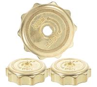 RUNROTOO Ensemble de 3 boutons de commande de brûleur de rechange, bouton de remplacement à trou demi-rond pour plaque de cuisson commerciale, allumage et réglage de la flamme faciles