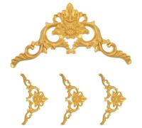 RUNROTOO Ensemble de 4 rosaces d'angle pour plafond - Applique ornementale de style baroque - Médaillon décoratif en plastique pour embellir les moulures et la décoration intérieure