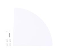 RUNROTOO Étagère Murale D’Angle Triangulaire en Bois-Plastique Blanc 28 Cm Vis et Tournevis, Support de Rangement Éventail Cuisine, Salle de Bain et Bureau, Solution Gain de Place Pratique