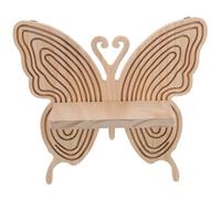 RUNROTOO Étagère Murale Flottante : bibliothèque en Bois en Forme de - étagère Murale pour Pierres/Cristaux/Statues, idéale pour Une Chambre ou Un Salon