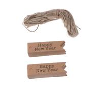 RUNROTOO Étiquettes Absorbent Bien L'encre sans Bavure 100 en Papier Kraft avec Ficelle, Format Queue D'hirondelle pour Projets de Scrapbooking et Emballages Créatifs
