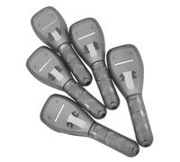 RUNROTOO Étui de Rangement pour Rasoir Manuel Noir Lot de 5 en Plastique Solide, Organisateur Portable Anti-dérapant pour Voyage et Salle de Bain, Support Compact pour Accessoires de