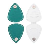 RUNROTOO Étui pour 2 médiators - Pochette de rangement pour médiators de guitares électriques, acoustiques et basses - Petit étui à compartiments pour musiciens et guitaristes