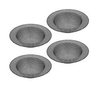 RUNROTOO Filtre pour Évier Cuisine en Acier Inoxydable 4pcs, Récupérateur de Cheveux Facile à Installer, Protège Évier et Lavabo les Obstructions