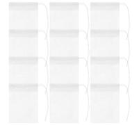 RUNROTOO Filtres à Thé Faciles à Ouvrir et Fermer 100 Sachets en Tissu Non Tissé Blanc Infuseurs à Thé et Infusion de Fleurs Lors de Jours Spéciaux