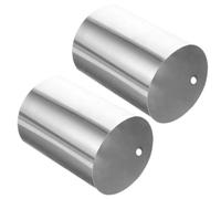 RUNROTOO Fixation de Main Courante en Acier Inoxydable, 2 Pièces, Connecteur Rond 50 MM, Accessoire pour Pose de Rampe d'Escalier en Bois ou Métal
