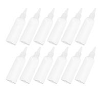RUNROTOO Flacons de Coloration Capillaire Flacon Vide Facile à Presser et Appliquer en Pet Lot de 12 100ml Embout Fin Couleur Aléatoire pour Salon