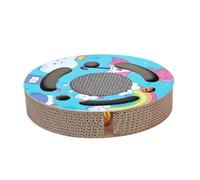 RUNROTOO Griffoir Amusant Résistant Ondulé Rond Papier en pour Chat pour Protéger Meubles Adapté à Tous Espaces Maison