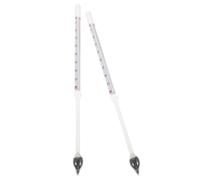 RUNROTOO Hydromètres en Verre pour Mesurer la Concentration Liquide Lot de 2 pour Sirop D'érable Échelle Facile à Lire et Stable, Jauges Précises