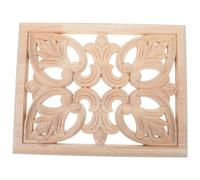 RUNROTOO Incrustations en Bois pour Meubles - Appliques en Bois sculpté, Autocollants centraux Non Peints pour Armoire, Commode, lit, Porte, Mur, penderie 13''x10''