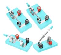 RUNROTOO Interrupteur Spst Lot de 4 Pièces en Plastique et Acier Inoxydable pour Expérience Électrique Physique pour Démonstration et Déconnexion de Circuits en Laboratoire