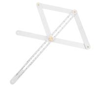 RUNROTOO Jauge Angle Inox 38X24 CM Rapporteur Multifonction pour Mesure d'Onglets et Recherche d'Angle en Découpe de Bois et Travaux de Charpente