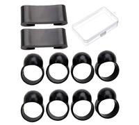 RUNROTOO Kit Accessoires Ensemble de Supports de Maillet en Silicone et Plastique avec Boîte de Rangement 10 Pièces pour Baguettes de Tambour et Instruments à Percussion