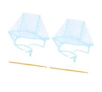 RUNROTOO Kit de 2 Bonnets de Coiffure pour Mèches avec Crochet en Pe et Acier Inoxydable, Confortable pour Salon et Barbier, Outil de Teinture Capillaire Bleu Couleur Aléatoire