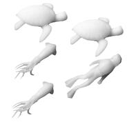 RUNROTOO Kit de 5 Moules en Plastique pour Tortue, Calmar et Plongeur 3d, Accessoires Délicats pour Décor de Jardin Féerique et Loisirs Créatifs DIY