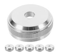 RUNROTOO Kit de 6 bouchons de piston de rechange pour trompette - Boutons de piston argentés - Vis de pour l'entretien des instruments de jazz, idéal pour les débutants