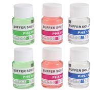 RUNROTOO Kit de 6 solutions tampons pour l'étalonnage des pH-mètres, solution d'étalonnage pour pH-mètre alimentaire, liquide 4,01/6,86/9,18 pour tests hydroponiques, aquariums, piscines